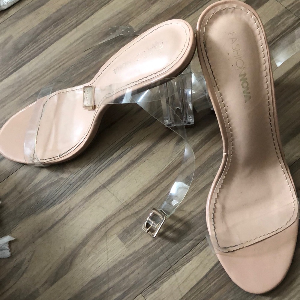 Fashion nova glass slipper heel